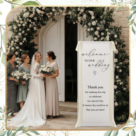 Lumina Garden entrance display setup at the ceremony site