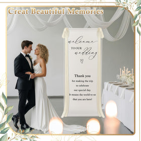Lumina Garden outdoor wedding venue with the welcome sign as focal point