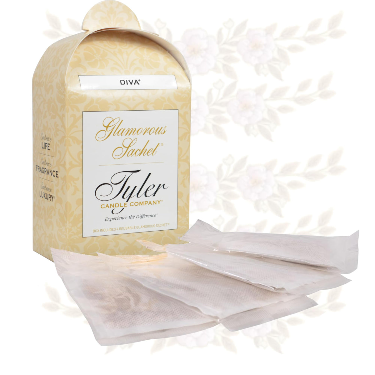 Lumintrail Tyler Candle Diva Dryer Sachets 8-pack ready for laundry fragrance