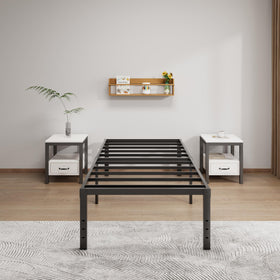 LUMUNANCE under-bed storage on twin bed frame keeps items organized