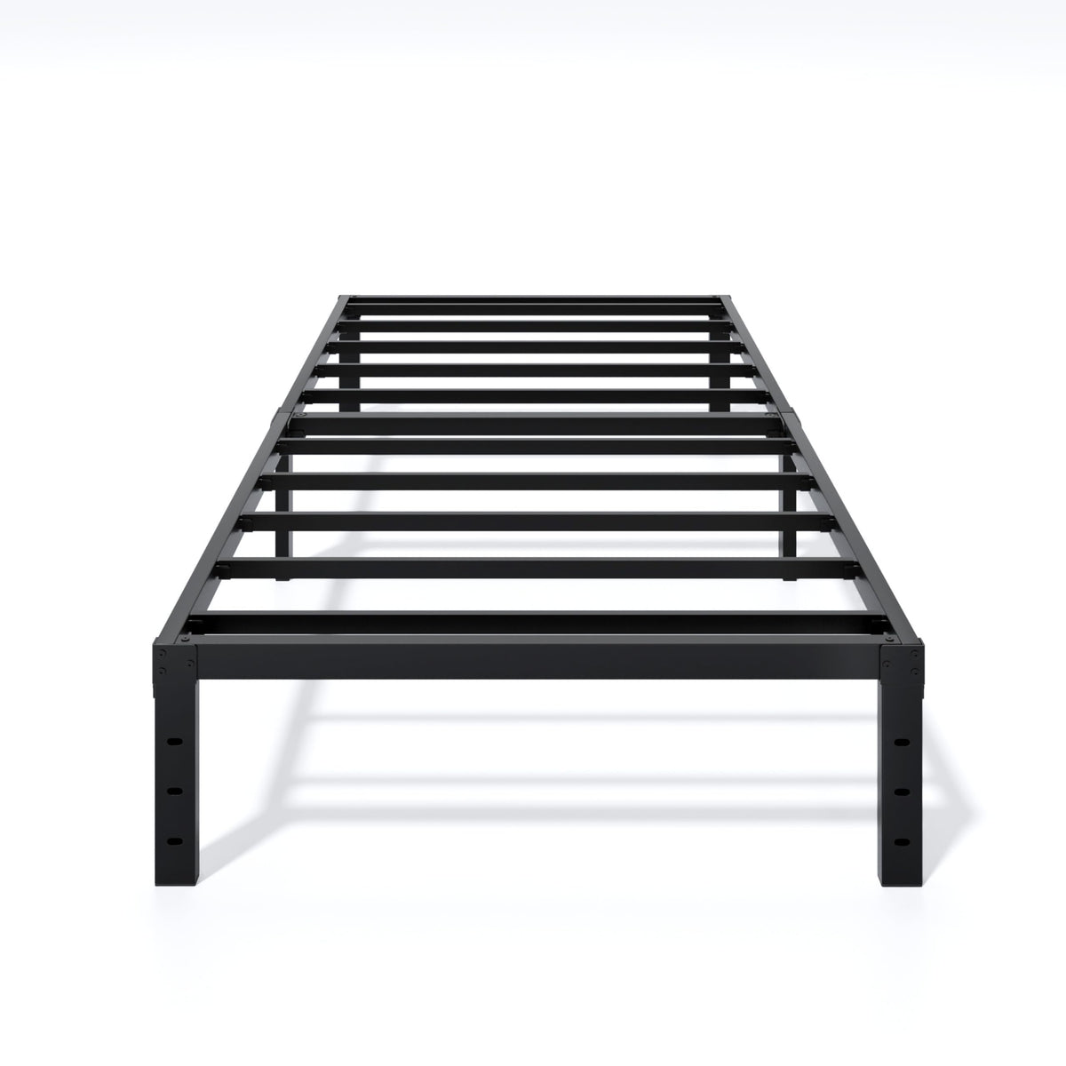 LUMUNANCE Twin XL bed frame front view, stylish and sturdy for daily use