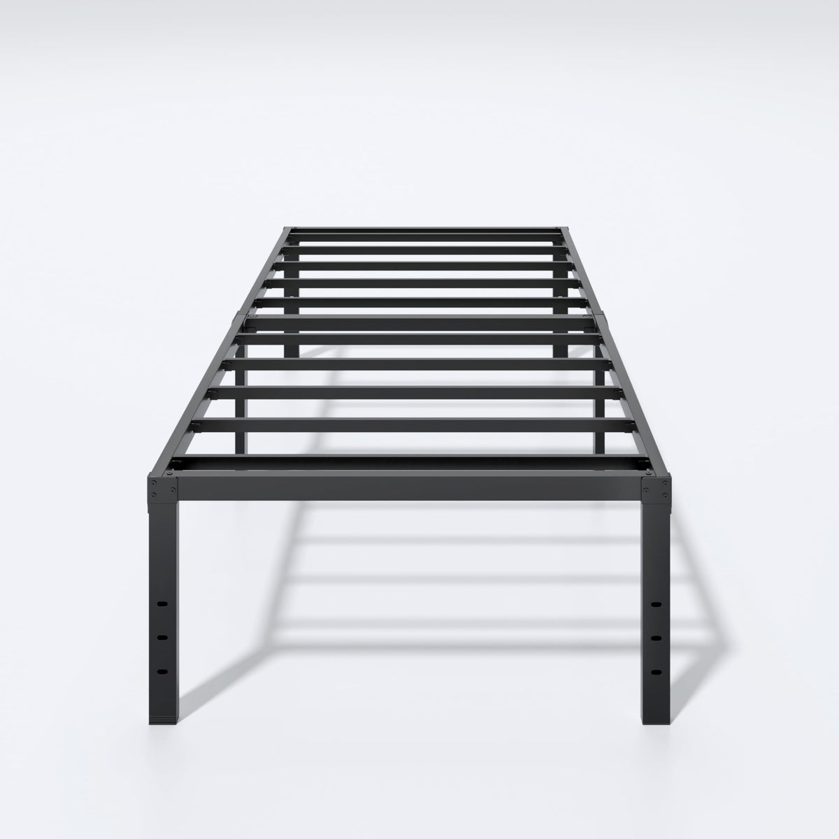LUMUNANCE bed frame parts and hardware neatly organized for easy installation.