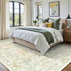 Non-slip TPR backing on Lunasun rug keeps it anchored on various floors.