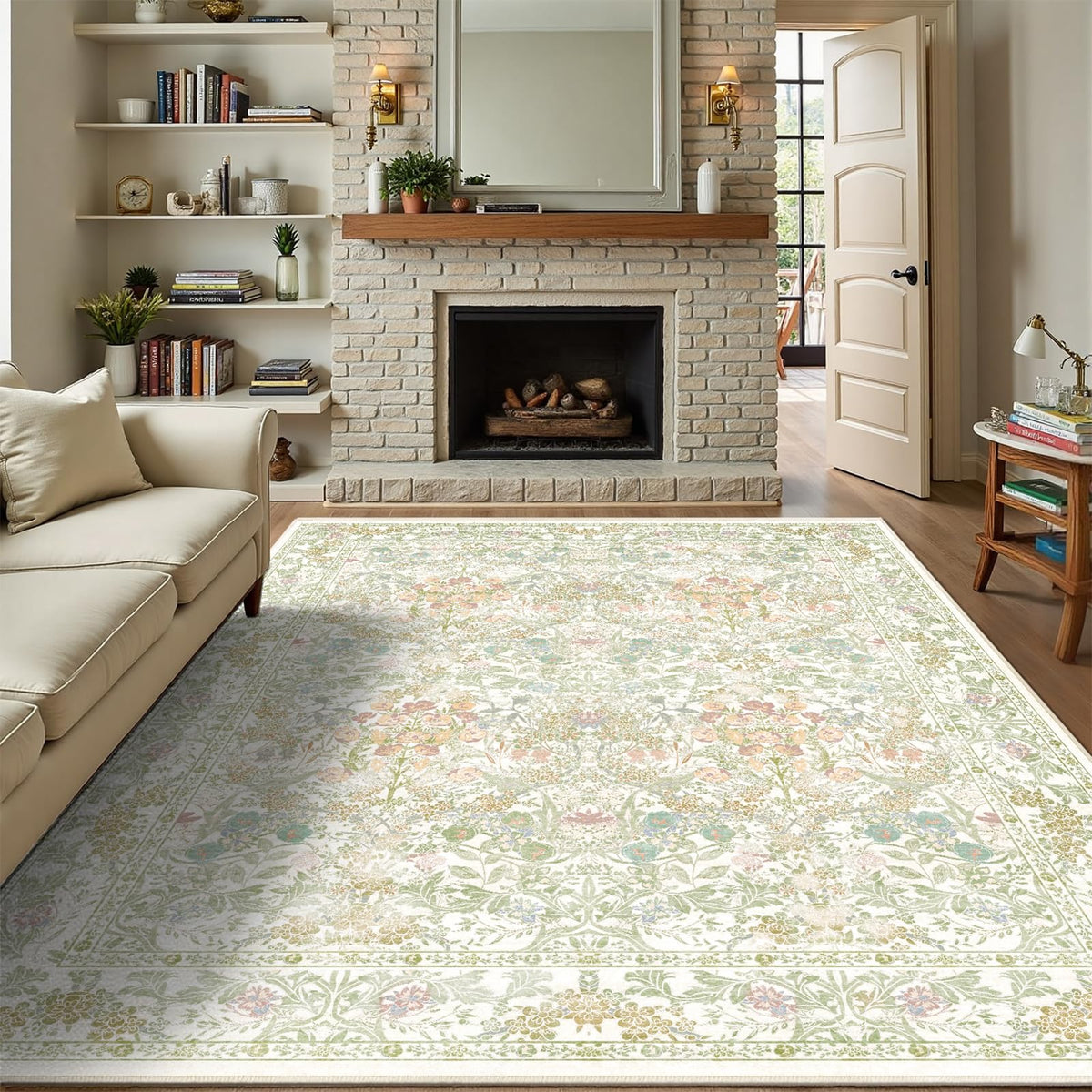 Nursery-ready Lunasun rug offers soft play surface with easy maintenance.