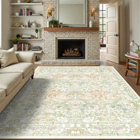 Nursery-ready Lunasun rug offers soft play surface with easy maintenance.