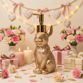 Lune Cle gold bunny decor, perfect gift for rabbit lovers.