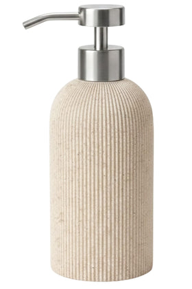 Lunestella Sand Beige dispenser with pump for smooth, controlled soap release.