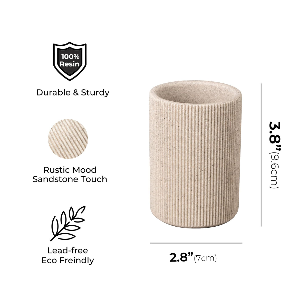 Lunestella unbreakable resin cup emphasizes durability and easy cleaning.
