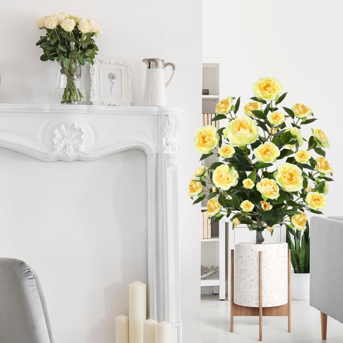 Lunmon Camellia tree with ground stakes for easy setup