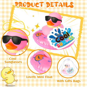 Lunmon rubber ducks with mini sunglasses for playful summer decor and photo ops