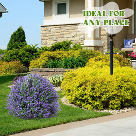 UV-resistant Lunmon topiary enduring sun and rain.