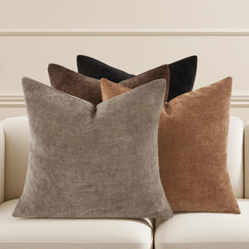 Lunofox farmhouse pillow cover 18x18 taupe grey, durable and easy to mix with rustic decor.