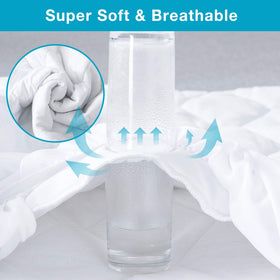 Deep pocket design keeps the protector secure on most king mattresses overnight