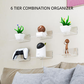 LUOBAO 6-pack clear shelves for compact storage