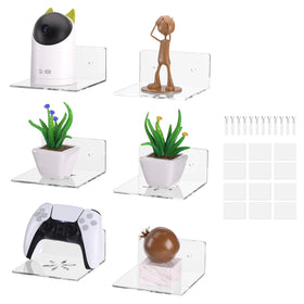 LUOBAO wall-mounted clear shelf keeps small speakers tidy