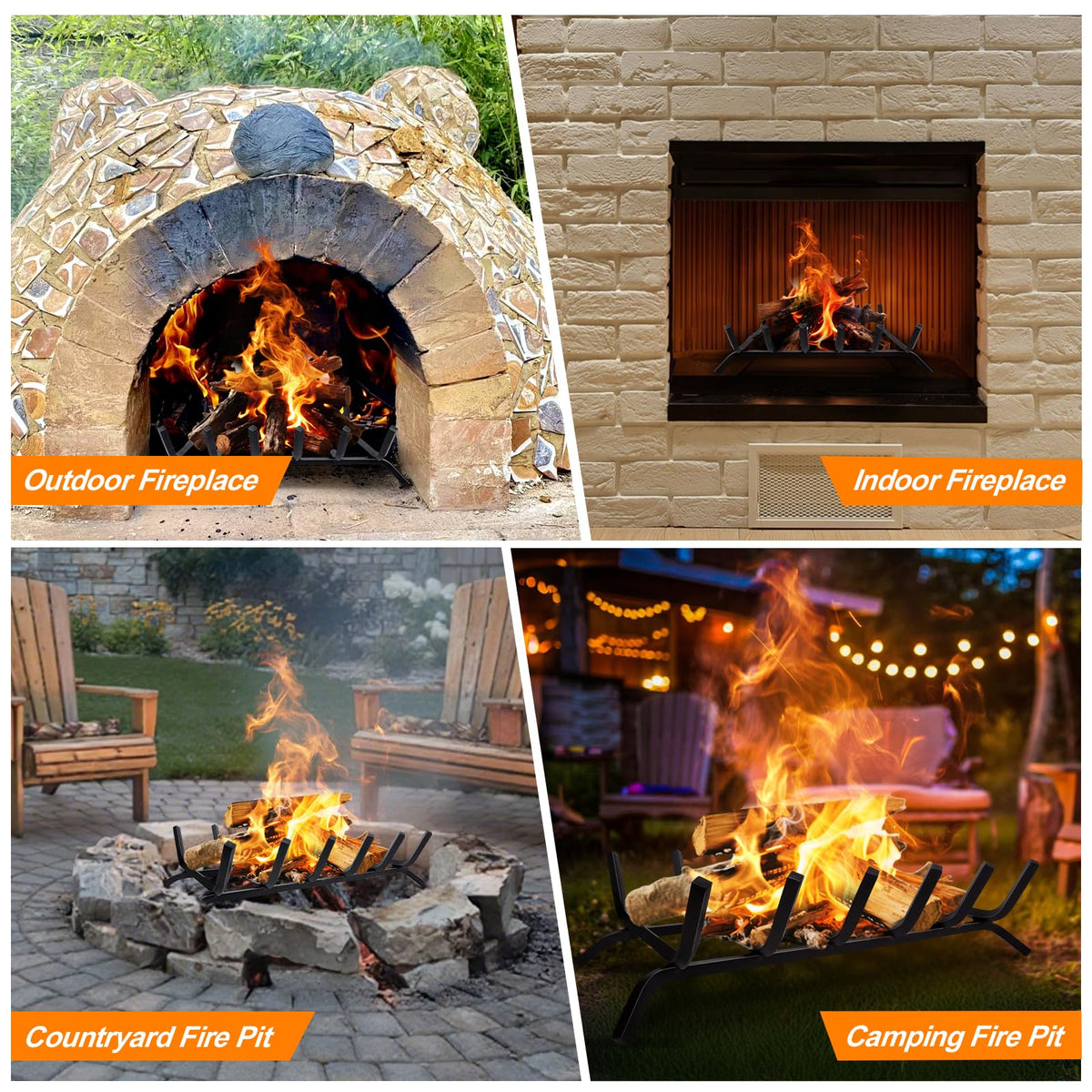 Luoieo indoor-use scene suggests cozy ambiance with efficient burning.