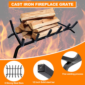 Luoieo iron detail close-up highlights heavy-duty cast iron and strong welds.