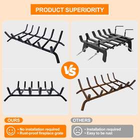 Luoieo outdoor-use setup shows versatile grate for patios and pits.