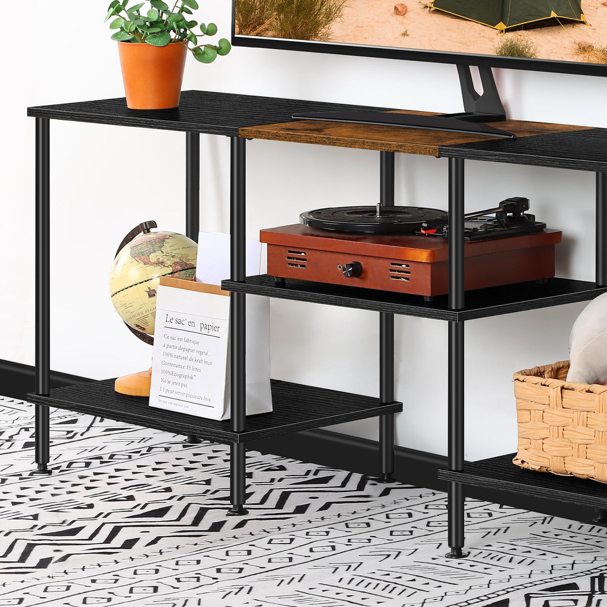 Luplom adjustable feet provide level stability on uneven floors.