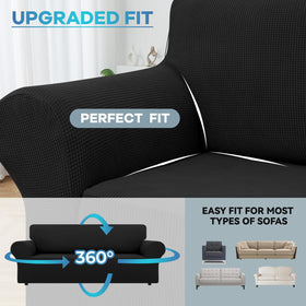 LURKA stretch sofa slipcover elastic-bottom design prevents slipping during use