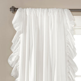 Lush Decor Reyna ruffle close-up shows delicate cascades, enhancing room charm