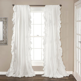 Lush Decor Reyna ruffle curtain panel 54x84 in white adding elegant texture and privacy