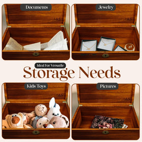 LUSH & STYLE spacious interior holds photos, letters, and small mementos.