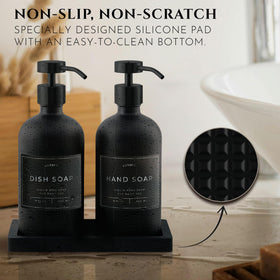 Stainless steel pumps provide smooth dispensing for hand and dish soap