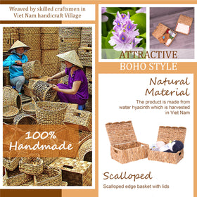 LUSYDECO handcrafted rattan basket shows unique weave and durability