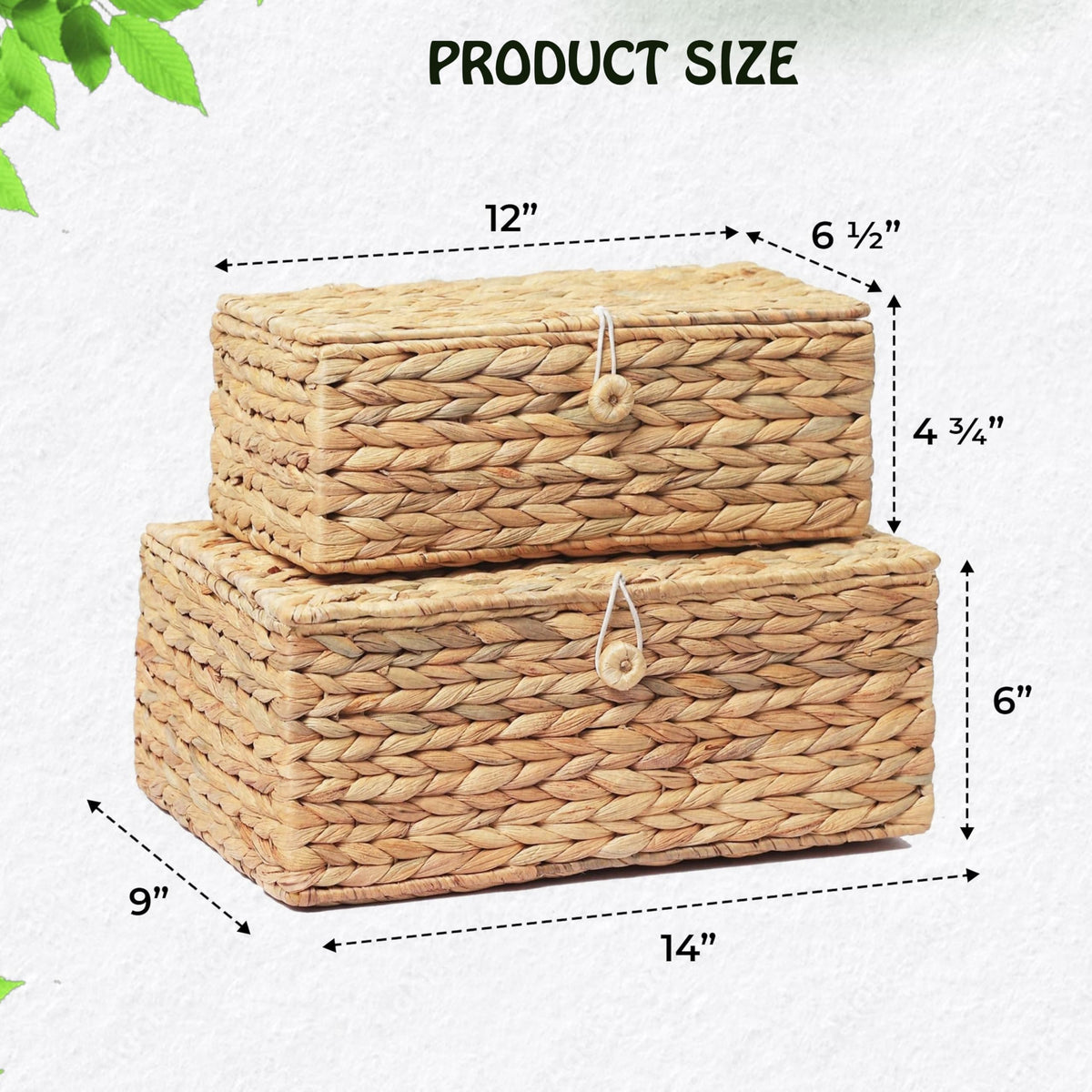 LUSYDECO handcrafted water hyacinth weave adds texture and charm