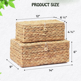 LUSYDECO handcrafted water hyacinth weave adds texture and charm