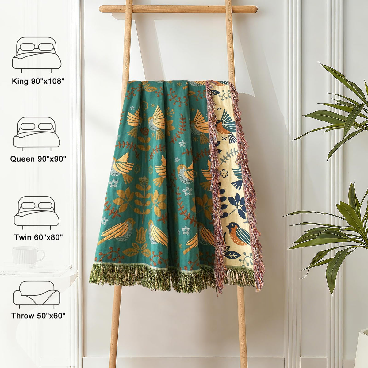 OEKO-TEX cotton LUTBM throw for safe, cozy use