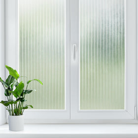 LUTE Reeded glass window film texture provides privacy and light diffusion