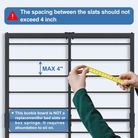Lutown-Teen bunkie board compatible with frames and slat spacing under 4 inches