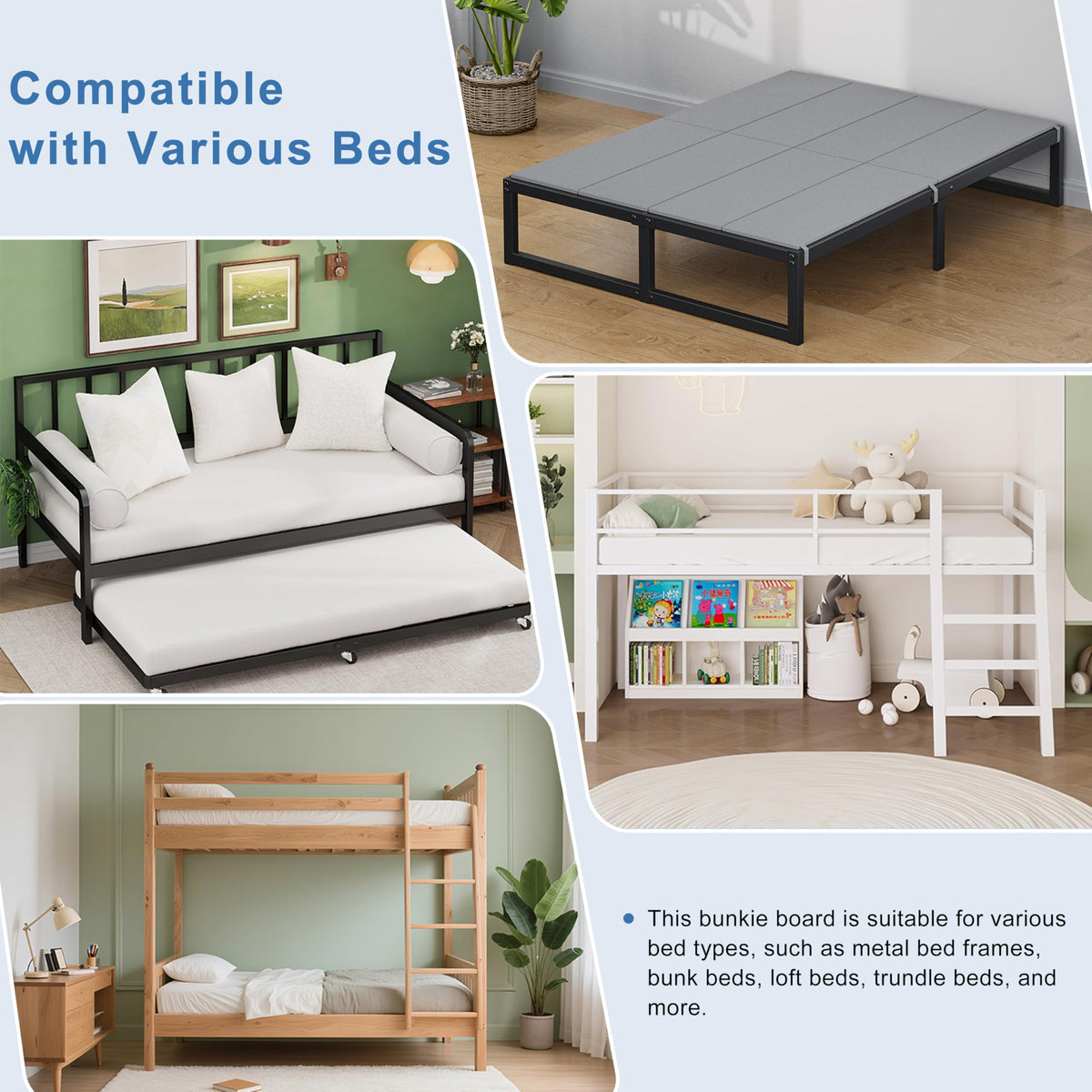 Lutown-Teen bunkie board dimensions 75-by-36 inches for twin beds