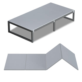 Lutown-Teen bunkie board gray finish blends with bedroom decor