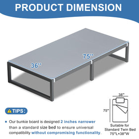 Lutown-Teen bunkie board with 7mm high-density polymer for durable sag-free support