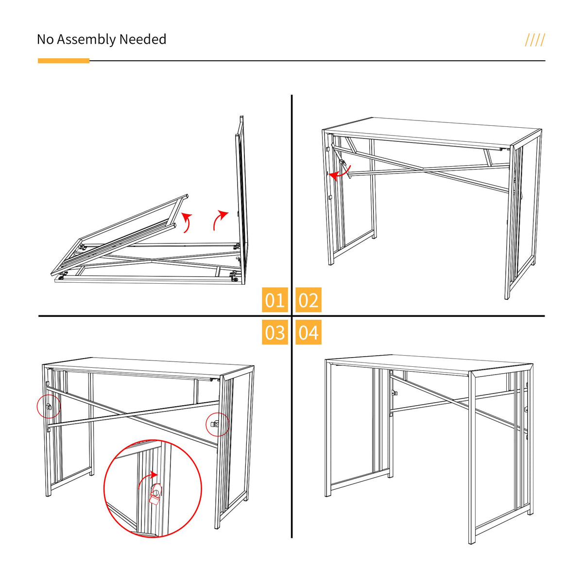 Lutown-Teen folding desk used as gaming station with compact footprint.