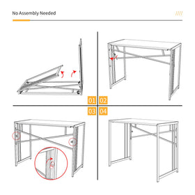 Lutown-Teen folding desk used as gaming station with compact footprint.