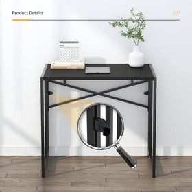 Lutown-Teen folding desk ready to use right out of the box.