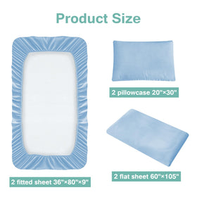 Close-up of the all-around elastic on the Luv4babe fitted sheet for secure placement.