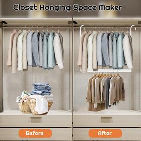 Luvenia multi-purpose hanging rod used for pants and towels.