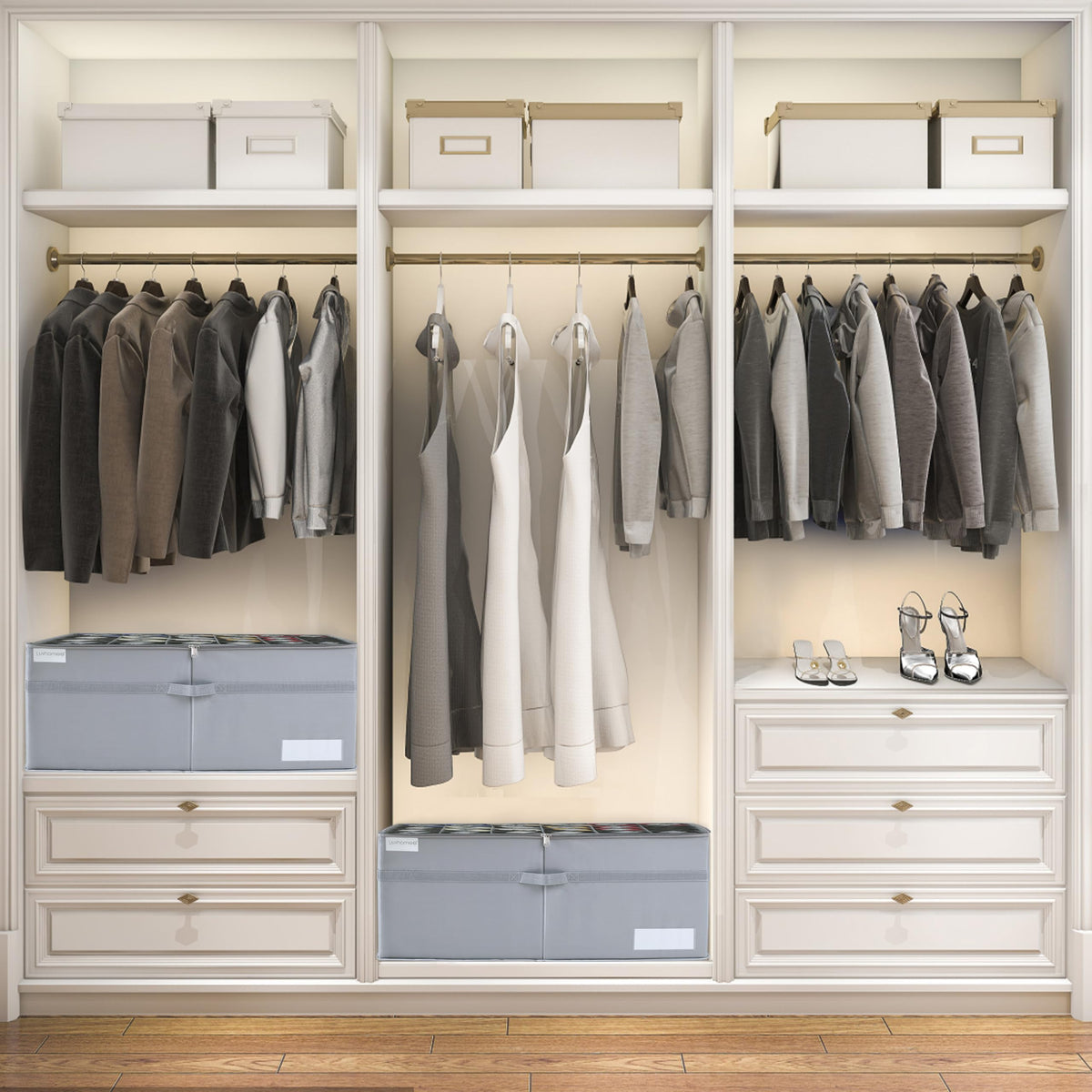 LUVHOMEE clear lids help you spot pairs at a glance.