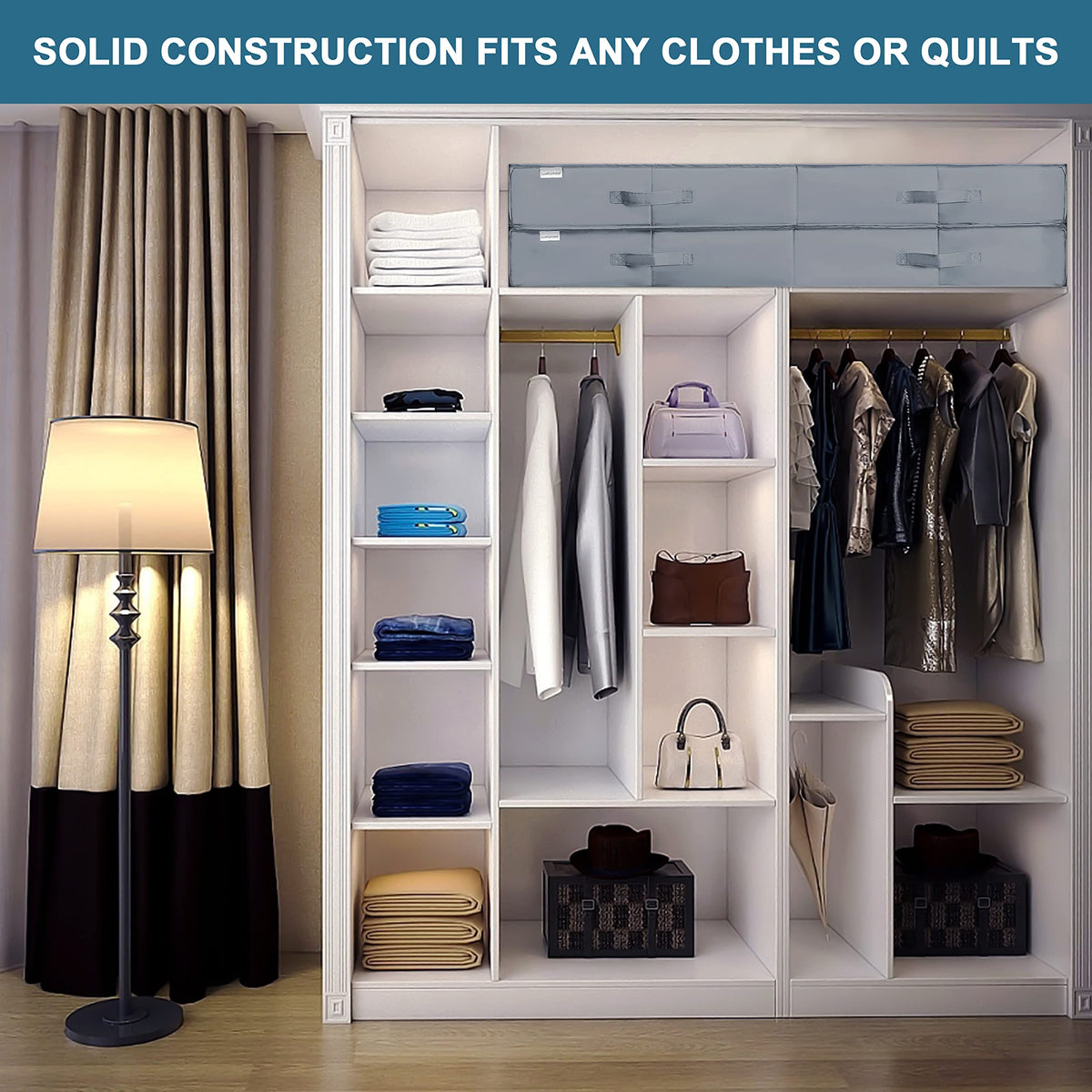 LUVHOMEE easy-access zipper design simplifies retrieving clothes