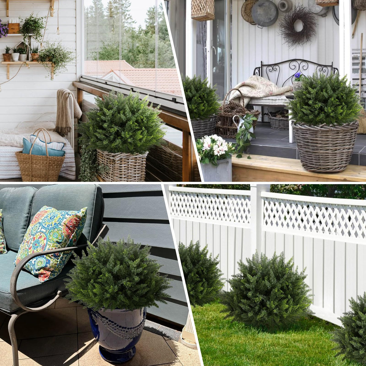 LUWENER cedar topiary easy installation with pegs saves setup time.