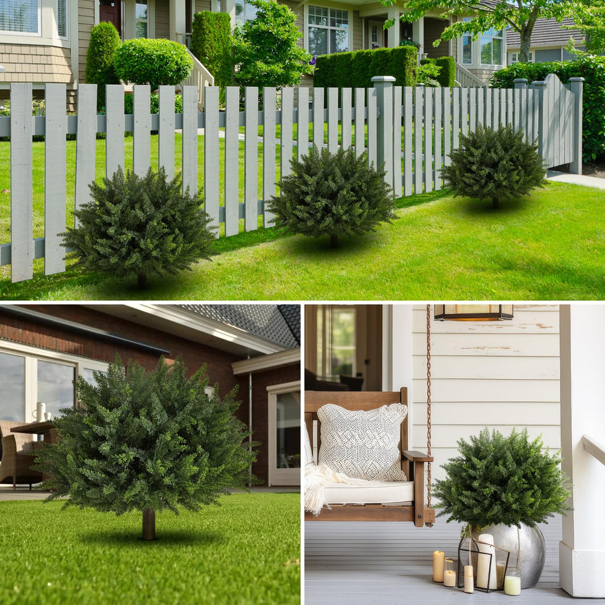 LUWENER cedar topiary requires minimal maintenance and stays vibrant.