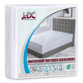 LUX Decor Queen encasement guards against moisture to keep the mattress clean.