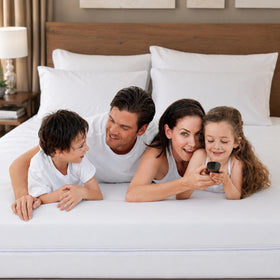 LUX Decor Queen encasement fabric is noiseless for quiet nights.