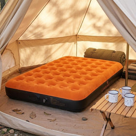 Luxchoice queen air mattress with carry bag for easy storage after use.