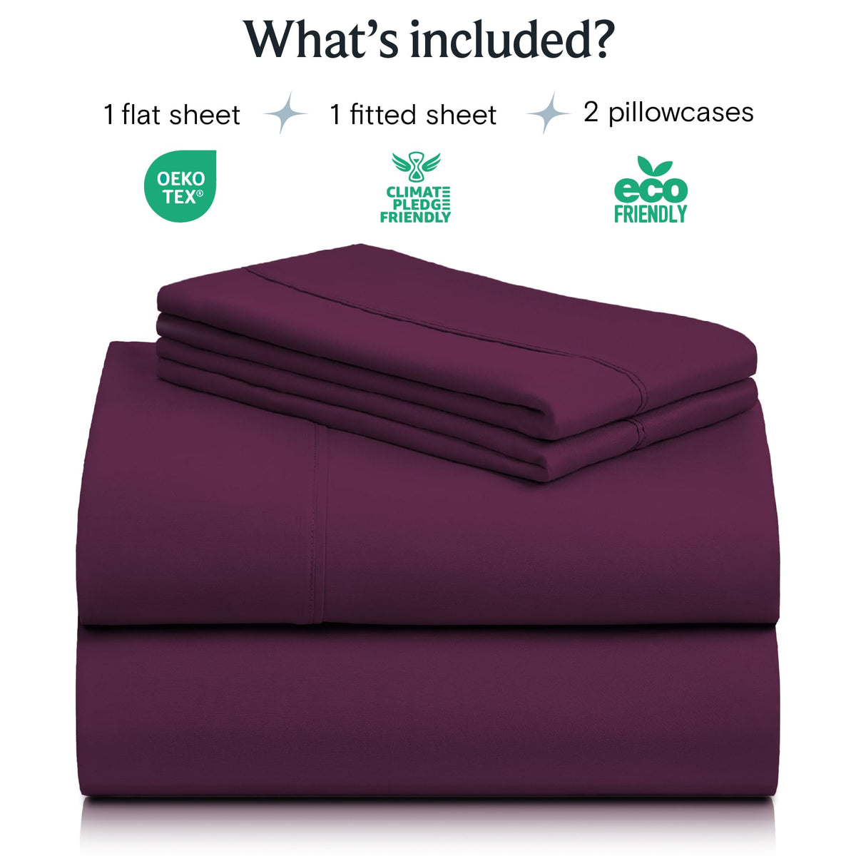 LuxClub 4pc queen sheet set with deep-pocket 16in fits deep mattresses and toppers.